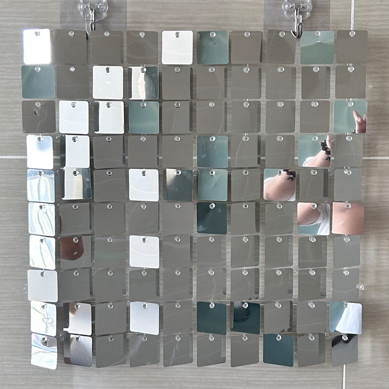 跨境炫彩风动板亮片生日派对年终活动户外婚庆舞台装饰布置背景