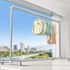 Bold galvanized steel pipe clothes drying rack floor-standing household balcony clothes hanger outdoor double pole simple water pipe clothes drying rack