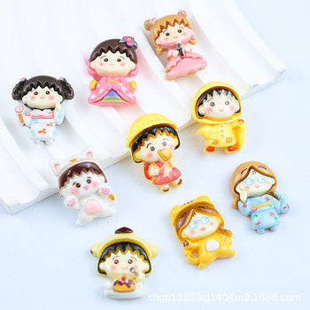 Cute Cartoon Ball Girl diy Cream Glue Homemade Mobile Phone Case Hairpin Shoe Buckle Pendant Resin Accessories Wholesale