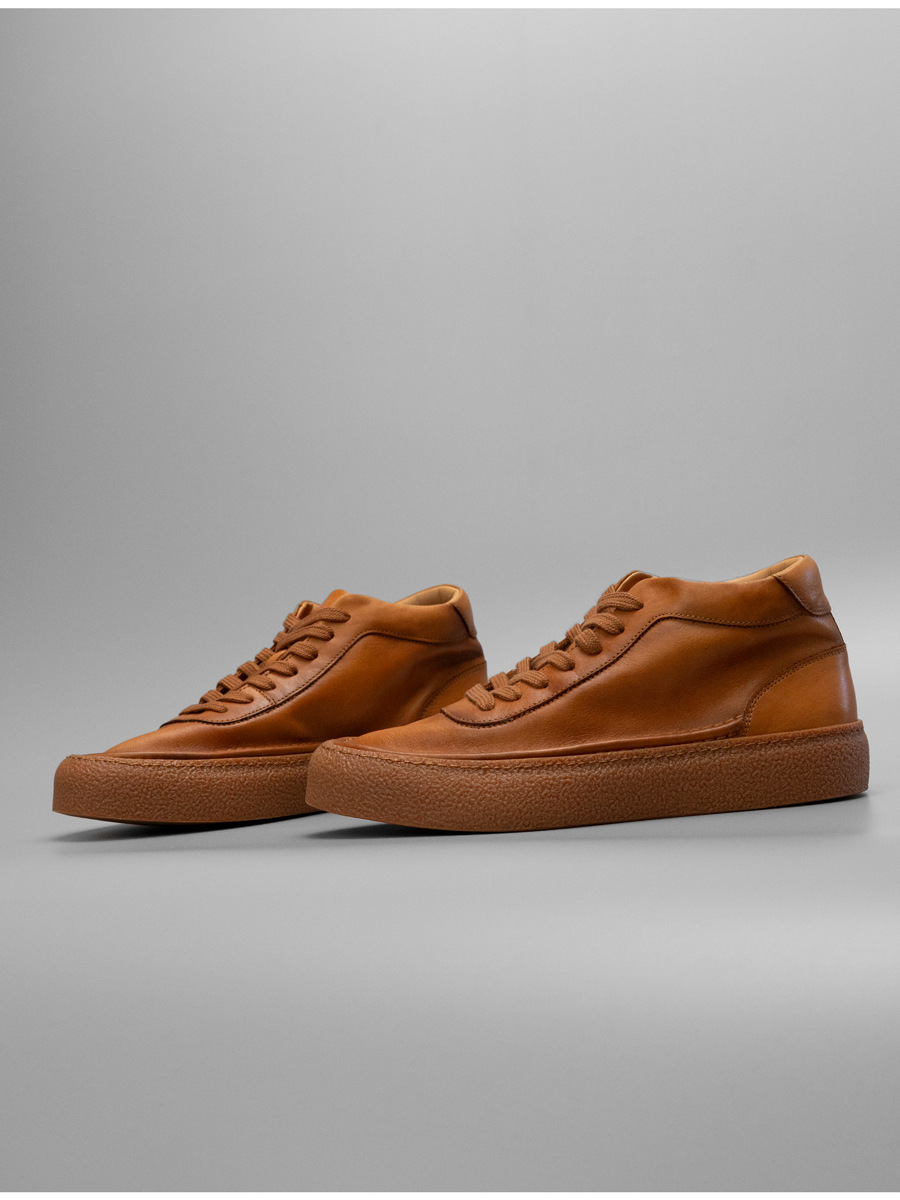Giày sneaker nam da bò màu nâu dễ phối đồ — Màu nâu