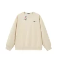 Cotton crew neck beige-fish