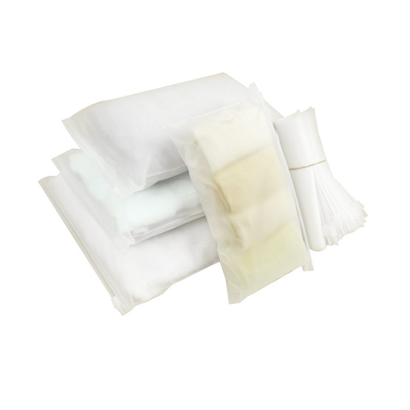 40*30 horizontal version matte transparent zipper bag vest T-shirt underwear clothing plastic packaging bag in stock wholesale