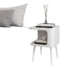 Cream Style Bedside Table Modern Simple Internet Celebrity Creative Iron Sofa Side Table Coffee Table Simple Bedroom Bedside Table