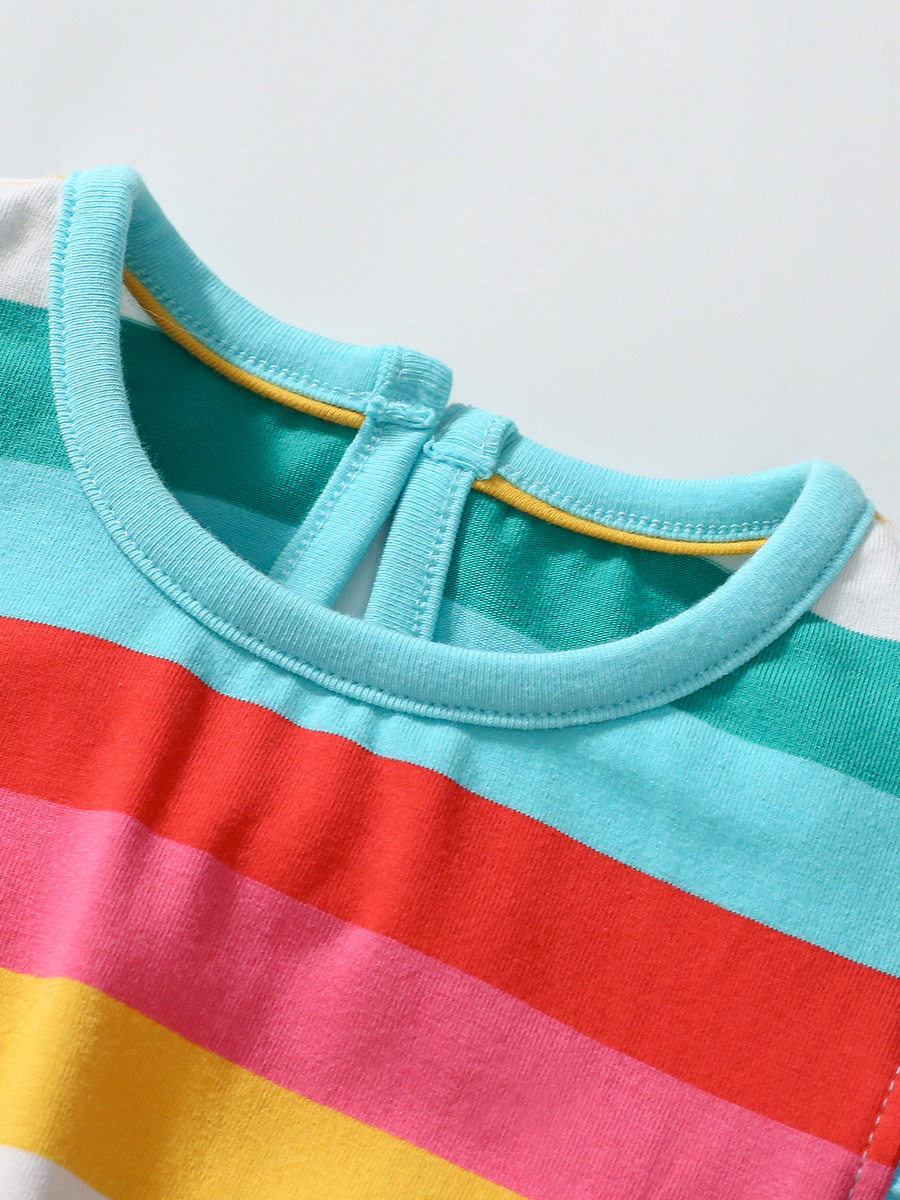 Summer Sleeveless Girls' Dress, Kids' Dress, New Striped Girls' Princess Dress