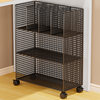 Small Bookshelf Beside the Desk Storage Rack under the Desk Movable Wheels Floor Desk Side Cart Book Storage Bookcase