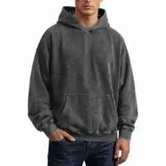 Amazon's best-selling 350G vintage oversized washed distressed sweatshirt for men, European and American style fleece hoodie for women, wholesale