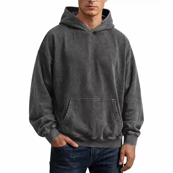 Amazon's best-selling 350G vintage oversized washed distressed sweatshirt for men, European and American style fleece hoodie for women, wholesale