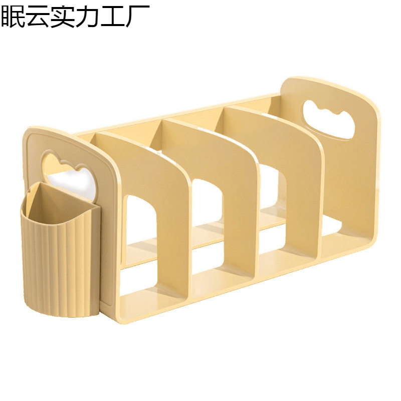 Desktop Bookshelf Divider Pen Holder Storage Rack Storage Acrylic Transparent Student Book Desk Stand