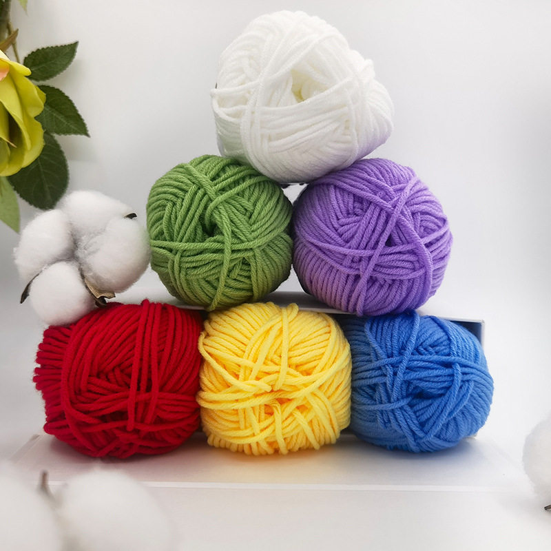 Wool five-strand milk cotton wholesale milk cotton five-strand Tang five-strand milk cotton hand-woven wool ball