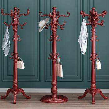 Floor-Standing Clothes Rack, Bedroom Clothes Drying Rack, Household Clothes Hanger, Vertical Bag Rack, Solid Wood Storage Rack, Coat Rack