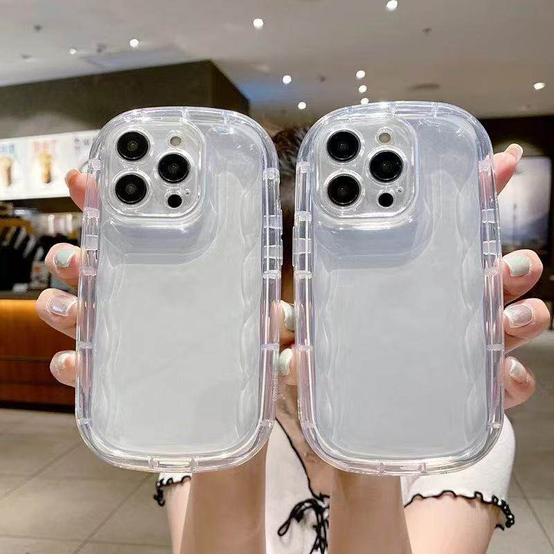 New Wave Pattern Suitable for iPhone 17 Pro Max Phone Case Apple 16/14/13 Soap Case 12 Transparent 16