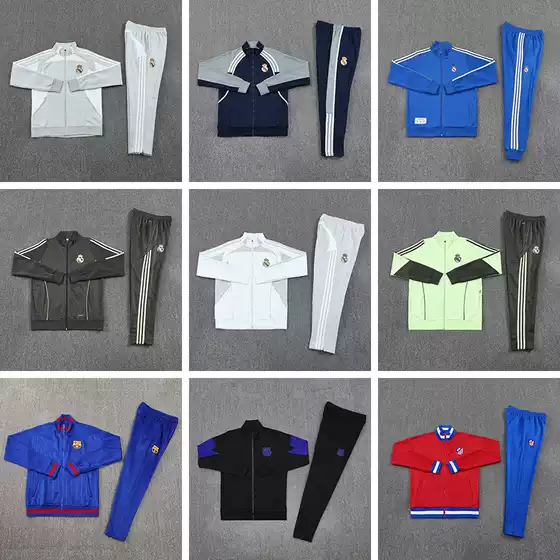 Autumn and Winter 25/26 La Liga Real Madrid Barcelona Atletico Long Jacket Suit Football Training Sports Appearance Uniform