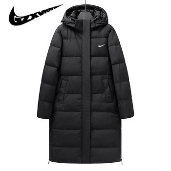 Men's 2025 Winter Mid-Length down Jacket Men's Couple Sports and Casual Long Over-The-Knee Thickened Student Jacket Women