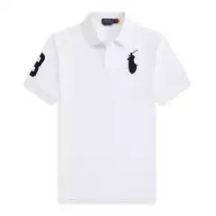 Men's Malaysian Logo Embroidered Lapel Shirt, New Summer Style Loose Casual Short-Sleeved Shirt