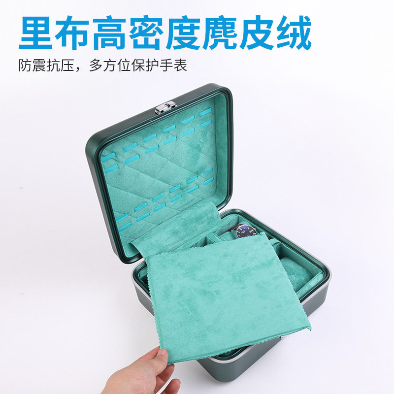 Tripshow Cross-Border Portable Aluminum Alloy Watch Case High-End Anti-Fall Storage Box with Lock Watch Packaging Display Box