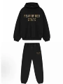 24STATE Obsidian Black Hoodie + Sweatpants Set