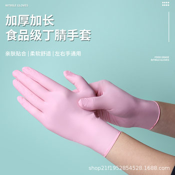 Extra Long Disposable Gloves Nitrile Waterproof Kitchen Laundry Dishwashing Vegetable Selling Aquatic Products Latex