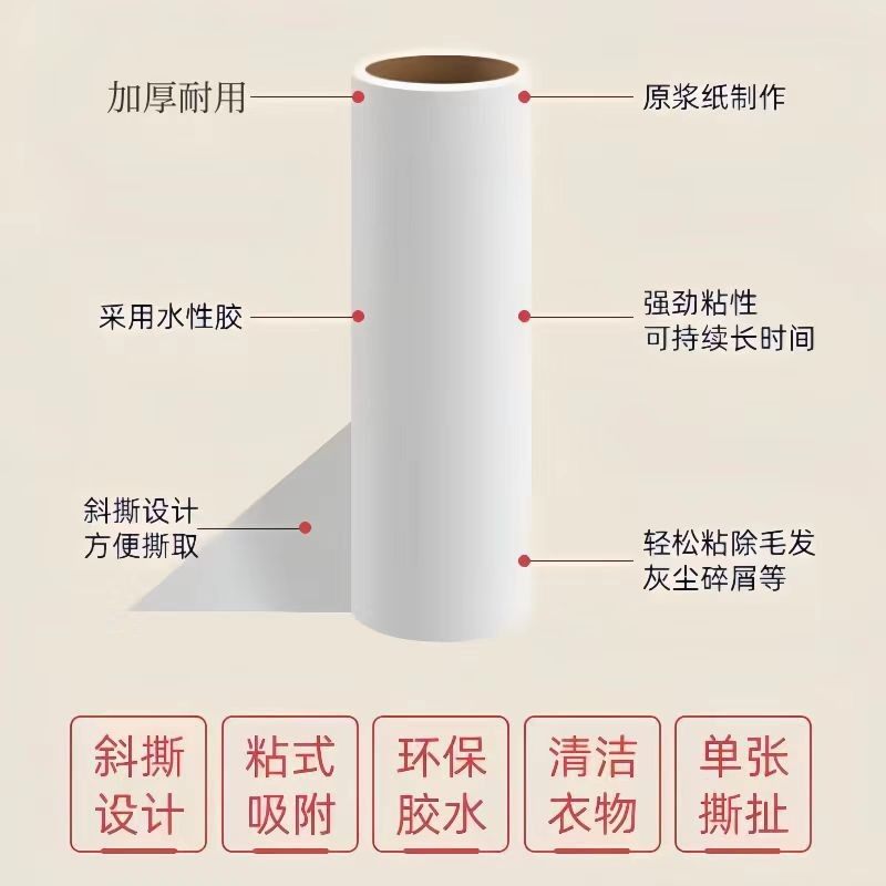 Lint Roller Tear-Off Sheets for Bed and Clothes, Replacement Roll Paper, Hair Remover, Super Sticky Dust Removal Paper
