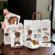 Cake baking tote bag imported kraft paper bag snacks pastry milk tea take-out packaging bread thickened gift bag