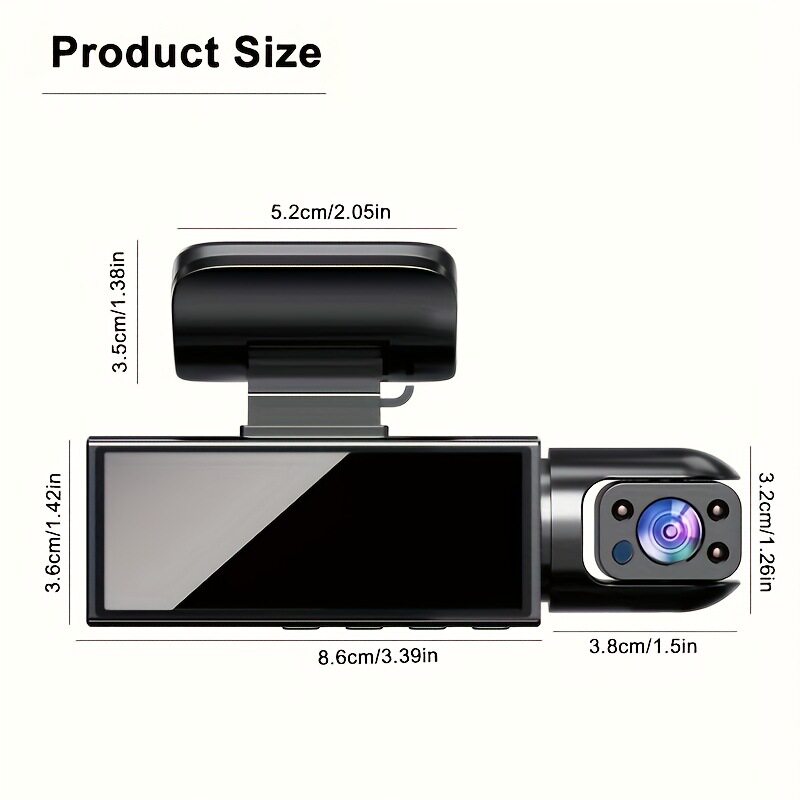 Cross-Border Exclusive Driving Recorder for Front and Interior High-Definition 1080P Night Vision Car Mobile Phone Parking Monitoring Video