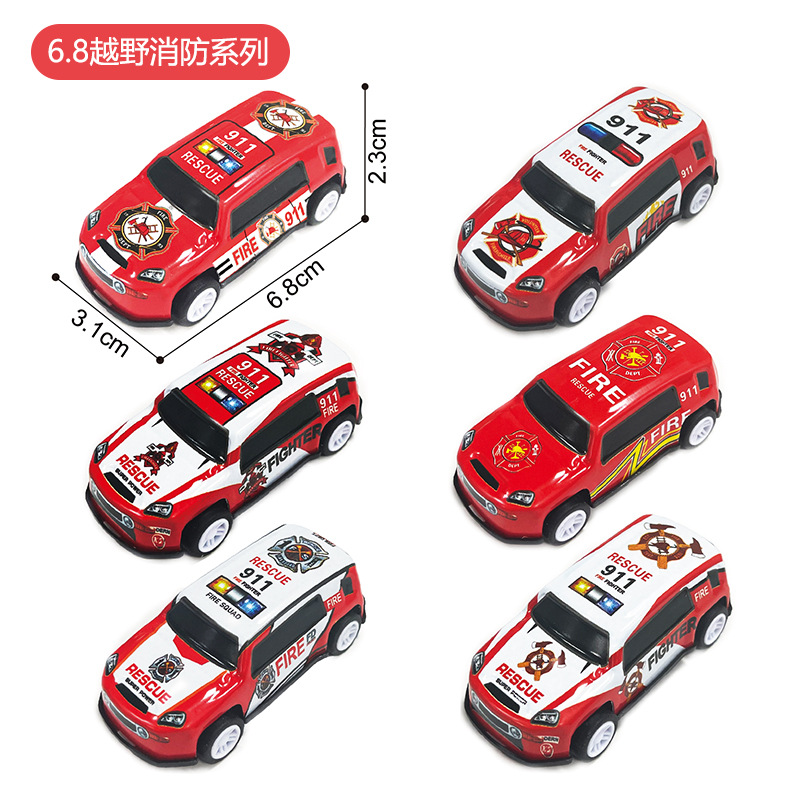 跨境迷你合金赛车铁皮车儿童回力赛车多款式仿真卡通小汽车批发