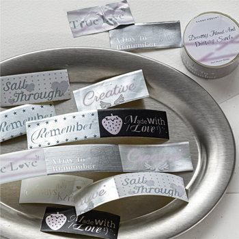 Sugar Poetry Frosted Silver Tape Salt Island Series Korean Style Ins Style Versatile Material Children's Journal DIY Collage