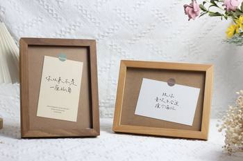 Solid Wood Photo Frame Badge Calendar Base Display Stand Wholesale Logo Walnut Beech 6inch 8inch Desktop Mortise and Tenon Photo Frame