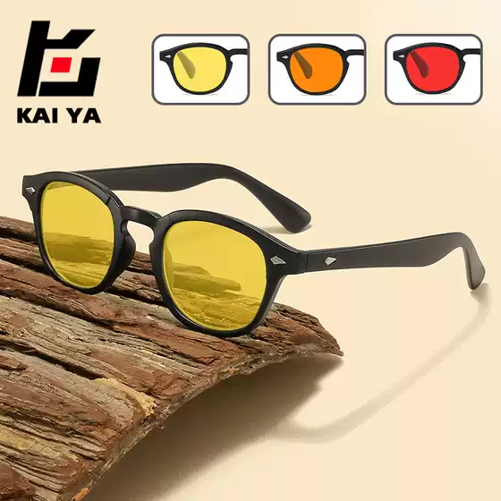Cross-Border Retro Night Vision Anti-Blue Light Glasses Yellow Flat Glasses Unisex Mobile Phone Computer Competitive Game Eye Protection