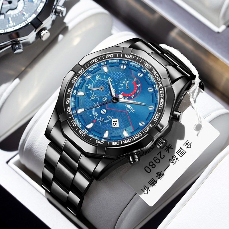 Factory Direct watch men's electronic watch high-end Korean simple luminous waterproof calendar large dial men's watch