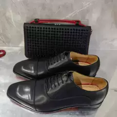 2025 Autumn Business Oxford Shoes Solid Color First Layer Cowhide Lightweight Non-Slip Rubber Sole Business Essential Black Adult