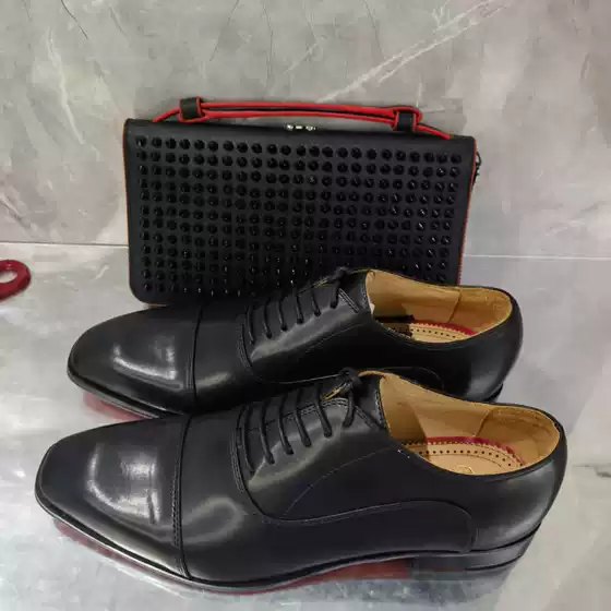 2025 Autumn Business Oxford Shoes Solid Color First Layer Cowhide Lightweight Non-Slip Rubber Sole Business Essential Black Adult