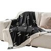 Cross-Border Amazon Woven Blanket Single Blanket Air-Conditioned Blanket Sofa Blanket Nap Blanket H Letter Blanket Aviation Flight Blanket