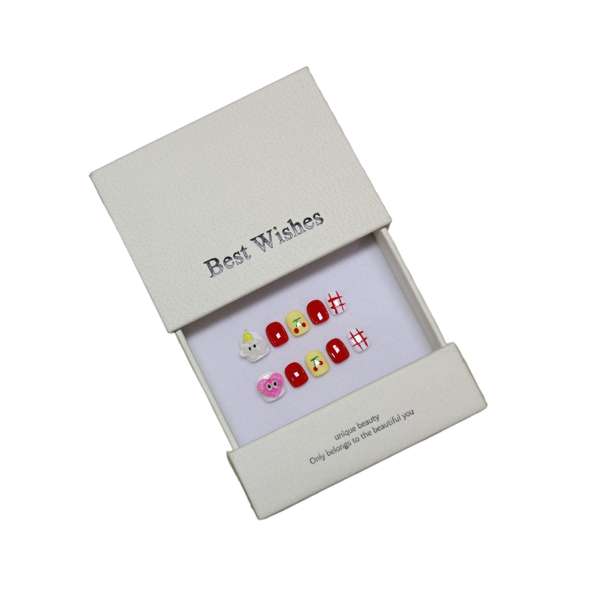 [Children's Nail Collection] New Pure Handmade Wearable Nails, Cute Cartoon Fake Nails, 3-12 Years Old, High-Quality Manicure