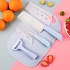 Kitchen Stainless Steel Fruit Knife Knife Set Portable Sharp Kitchen Knife Chopping Board Fruit and Vegetable Knife Cutting Melon Dormitory Home