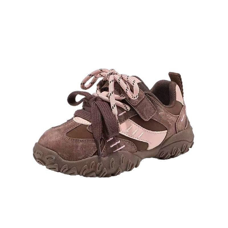 Children's Shoes, Girls' Sports Shoes, 2025 Spring, Autumn and Winter New Style Kidsren's Shoes, Fleece-Lined, Fashionable Soft-Soled Boys' Shoes