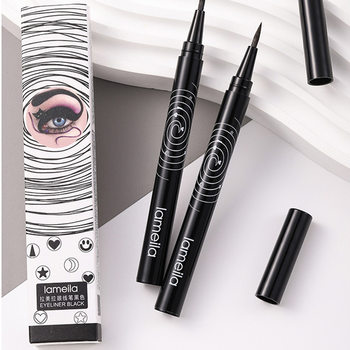 Cross-border supply fine head water-based eyeliner black eyeliner brown pen durable coloring is not easy to faint