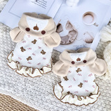Новое домашнее животное осенью и зимой плюс бархатное теплое платье Kawaii dog cat, одежда для маленьких собак, японская и корейская тяговая одежда