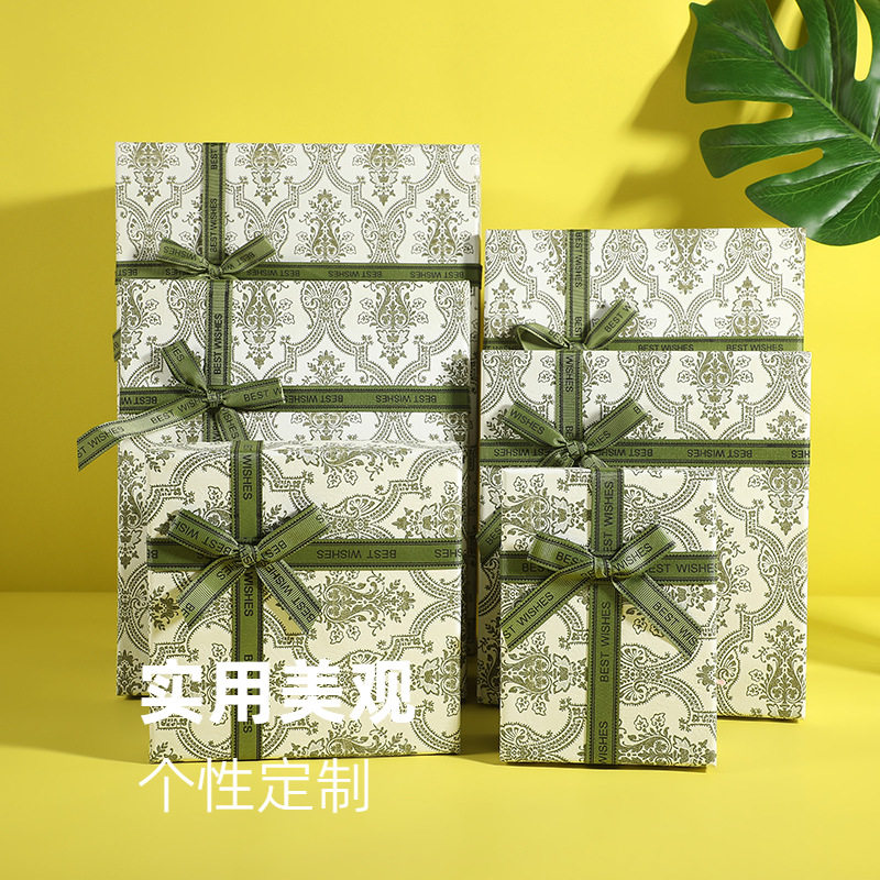 Wholesale Gift Boxes with Lids, Gift Packaging Boxes, Bow-Knot Gift Boxes, Large Empty Gift Boxes, Gift Boxes with Gold Stamping
