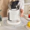 Kitchen rotating knife holder storage rack table top multi-functional chopsticks holder knife holder integrated storage box household kitchen knife rack