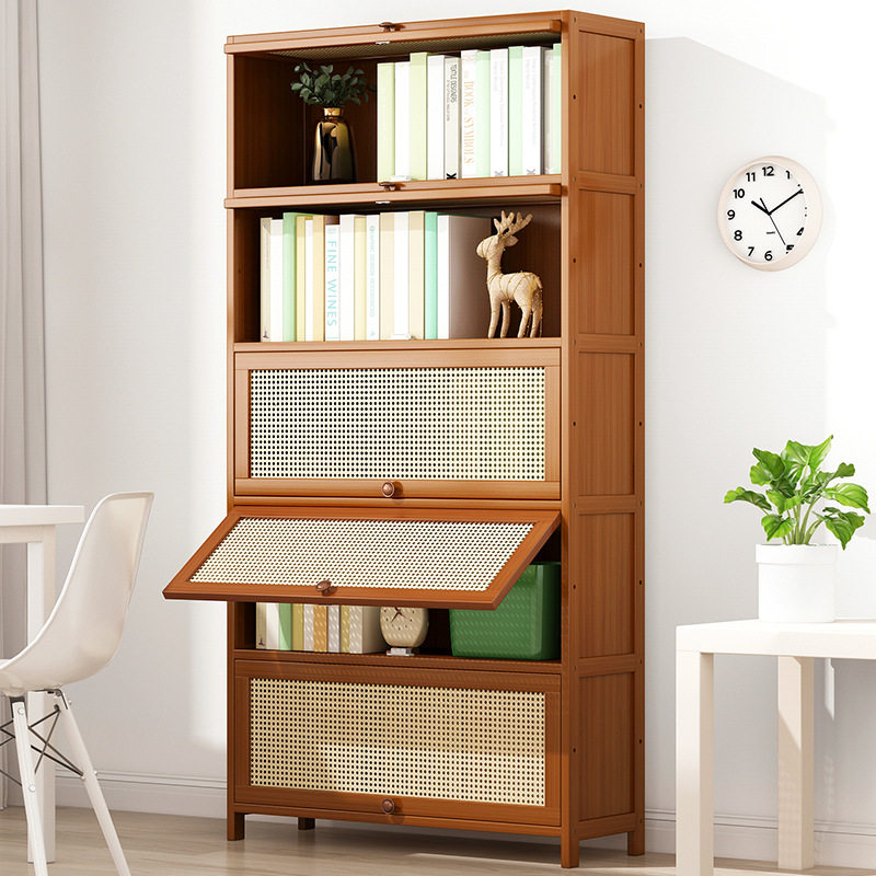 New modern Chinese style short bookcase creative free combin...