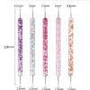 Cross-border Hot Nail Pen Set Double Head Point Drill Pen Rhinestone acrylic Pen Dual-use Point Flower Needle Point Bead Brush