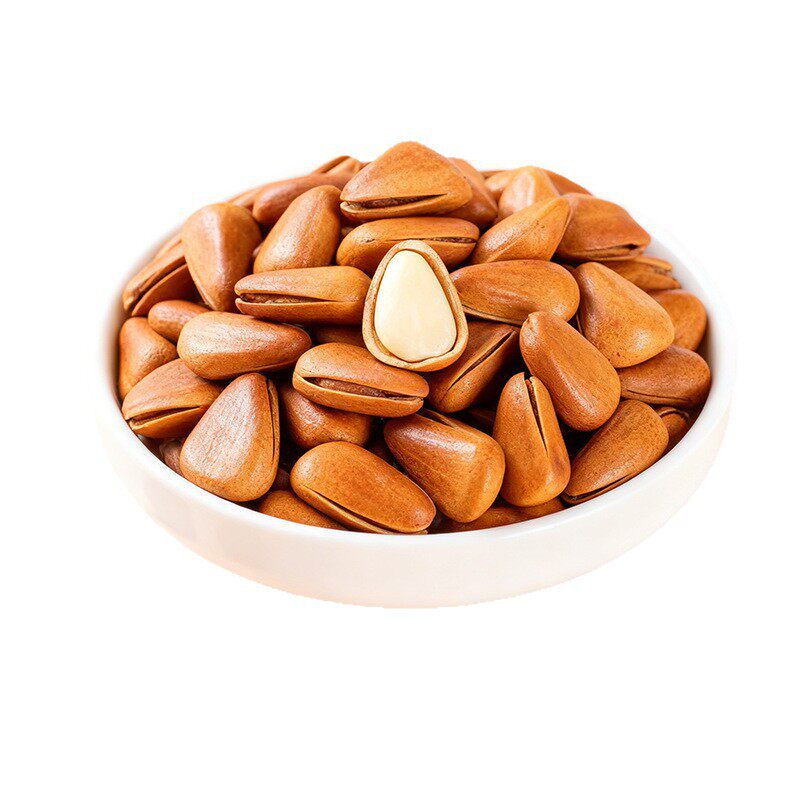 Wholesale Dropshipping of Old Northeast 2025 New Goods Northeast Pine Nuts Large Kernels Original Flavor Open Red Pine Nut Snacks New Year Goods