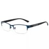 Trendy Square Frame Anti-Blue Light Flat Mirror Half-Frame Men's Business Glasses Frame Can Be Equipped with Myopia Flat Mirror Wholesale
