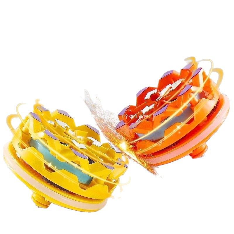 Creative Handheld Fireworks Gyro That Can Emit Fire, Luminous Rotating Gyro Battle, Explosive Decompression Toy for Kidsren and Boys