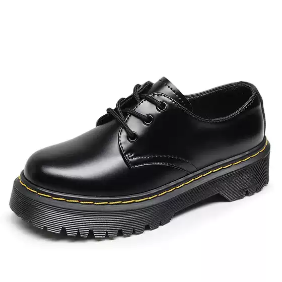 1461 Platform 3-hole Bex Martin Shoes Women's Low-top Genuine Leather British Style Round Toe Casual Student's Platform Bottom Short Boots