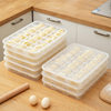 Refrigerator Storage Dumpling Storage Box Transparent Covered Divided Dumpling Box Compartment Fresh-Keeping Food-Grade Dumpling Freezer Box