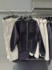 Sports Casual Jacket Men's Windbreaker Hooded Spring and Autumn Single Jacket Running Windproof Casual Embroidered Jacket 7775
