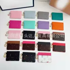 2026 New Color-Blocked Designer Card Holder for Women, Light Luxury Monogram Multi-Card Slot Mini Coin Purse, Couple Style Card Holder and Card Case