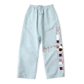 [cross letter--pants] blue