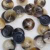 Front Yellow Four-Hole Resin Buttons Floral Coffee Mixed Floral Suit Coat Trench Coat Factory Direct Wholesale Buttons